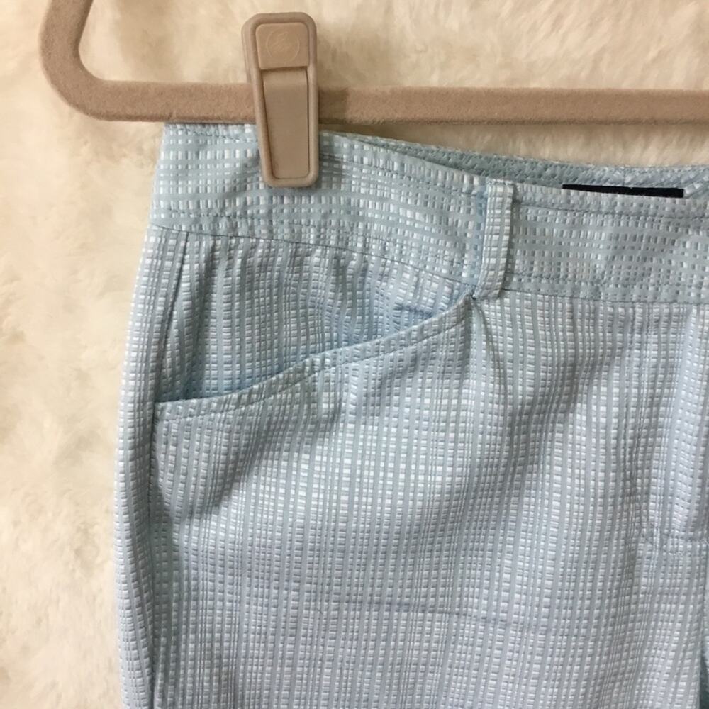 Ann Taylor Blue Pattern Crop Pants - Picture 3 of 11
